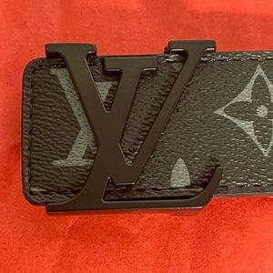 Louis Vuitton Black Monogram Men's Belt